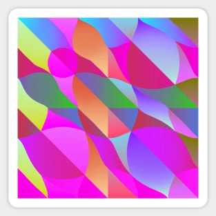 Pink Blue Green Swirled Colorful Flame Abstract Pattern Sticker